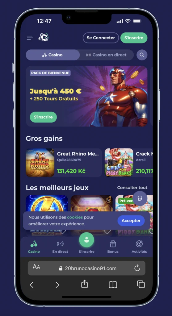 bruno casino connexion